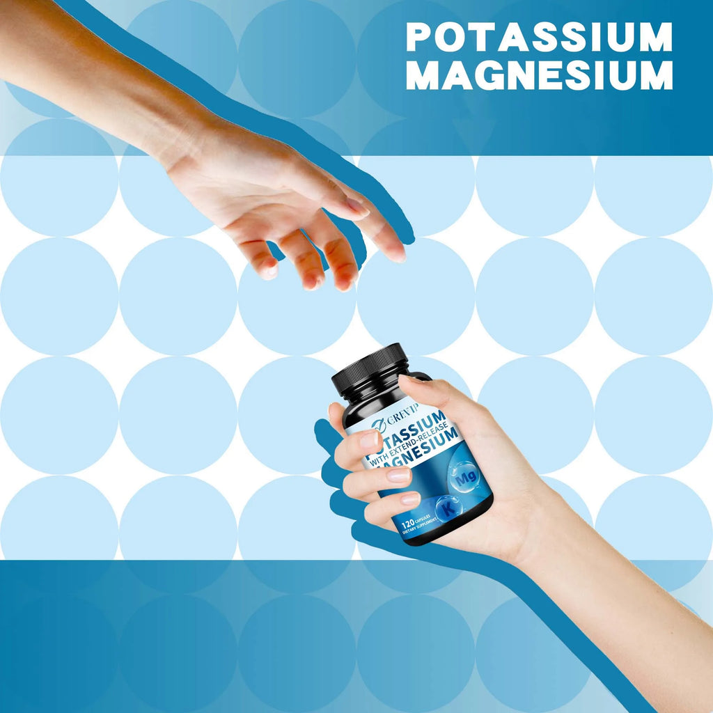 Potassium Magnesium - Support Bone Health, Muscle Spasms, Improve Sleep Quality - GilloServ