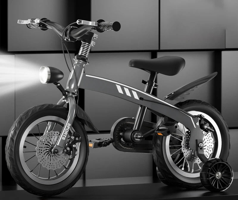 Children's Bikes with Lights 2-8 Years Old Boys Girls 12 "-16" Double Disc Brake Bikes - GilloServ