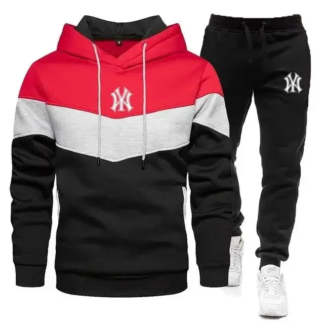 High-quality men's casual sportswear for running and jogging in Spring and autumn 2025, 2 sets of zipper sweatshirts and pants - GilloServ