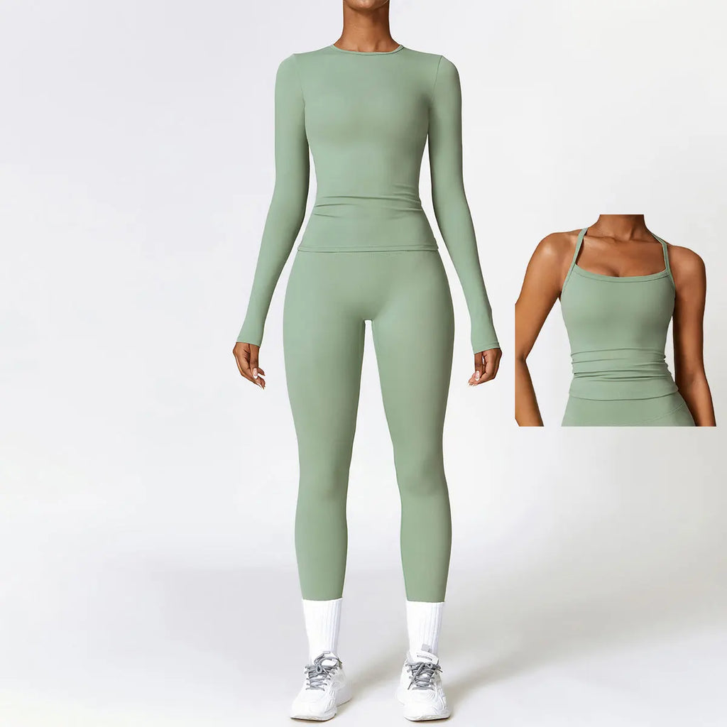 Best 2/3PCS Yoga Set Women Workout Set Seamless Sportswear Gym Clothing - GilloServ