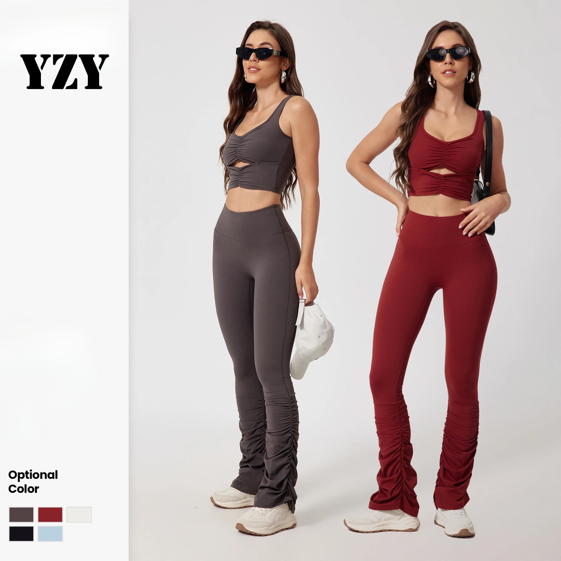 Seamless Yoga Sets// Sports Fitness High Waist Hip-lifting Shaping Trousers - GilloServ