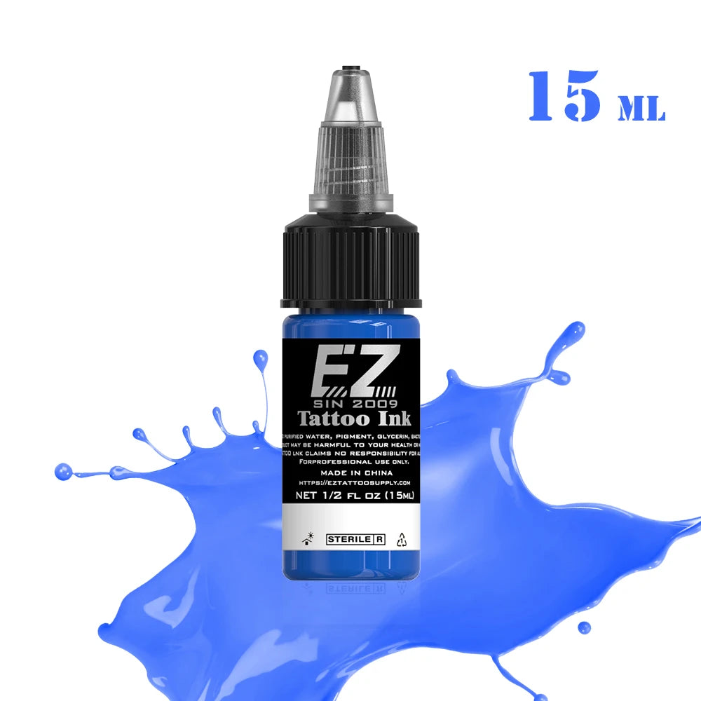 EZ Best Tattoo INK 25 Colors  1/2 oz 15ml/Bottle 3D Makeup Beauty Skin - GilloServ
