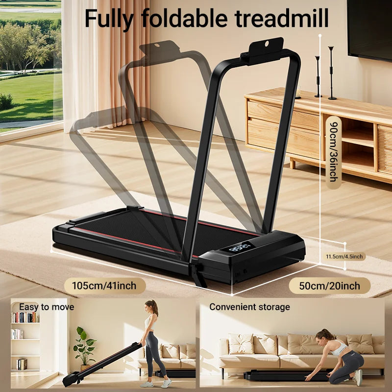 UMAY Walking Pad Treadmill: Incline, Under-Desk, Diamond Belt, Lightweight, Home/Office LED Display - GilloServ