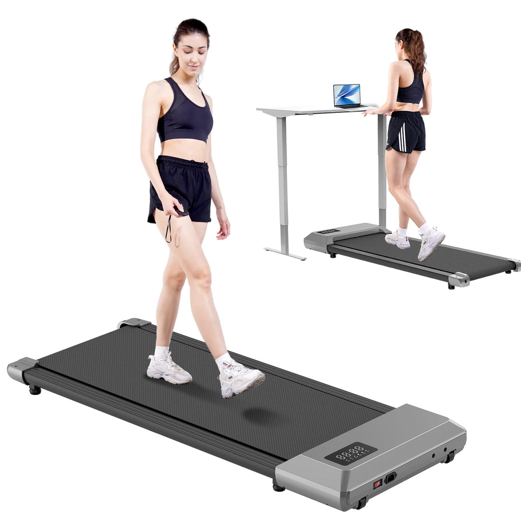 2 in 1 Walking Pad Mini Treadmill Portable for Home & Office /LCD Screen Max 250lbs/ Quiet Treadmills - GilloServ