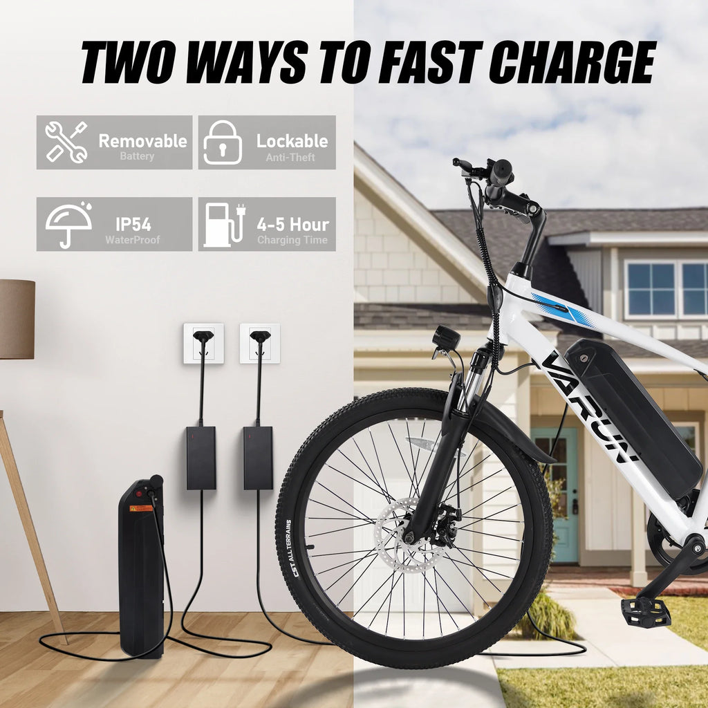 Comfort Ride Adult  M24-1 E-Bike 250W Motor 36V 7.8Ah Battery Mountain/City Commute Bike Electric Bike 24 Inch Tires - GilloServ