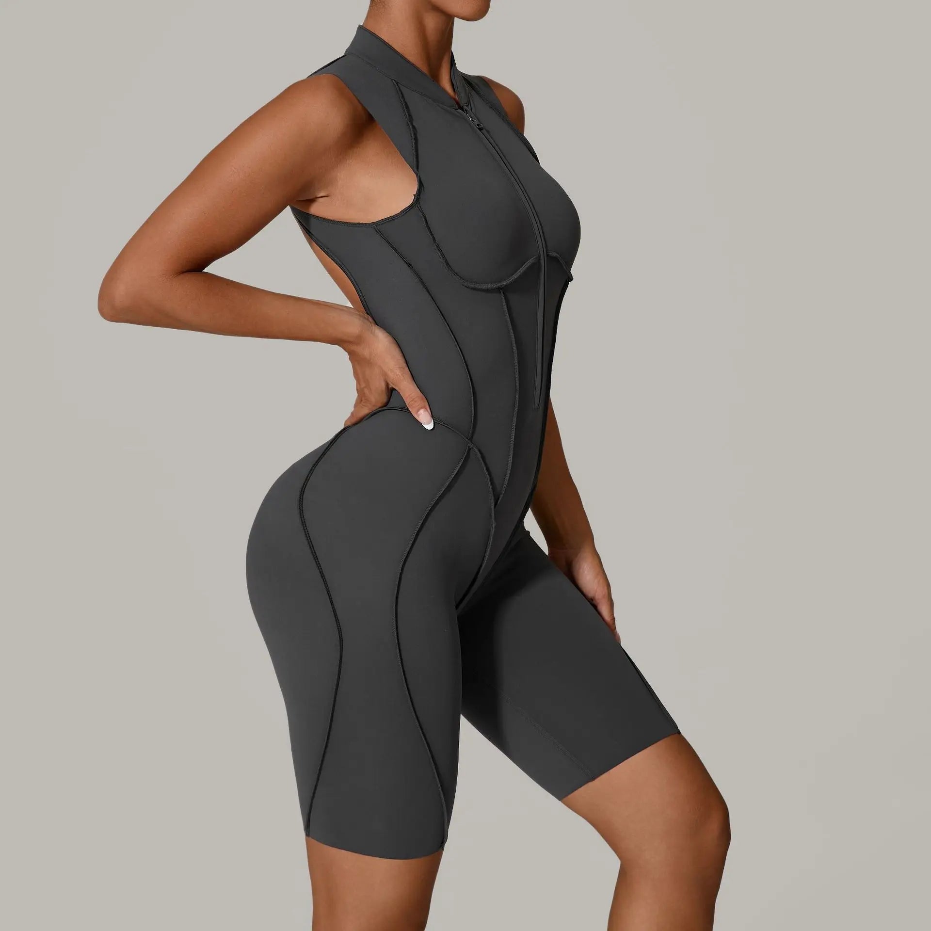 2025 New Women's Jumpsuit Hollow Back Zipper Yoga Suit - GilloServ
