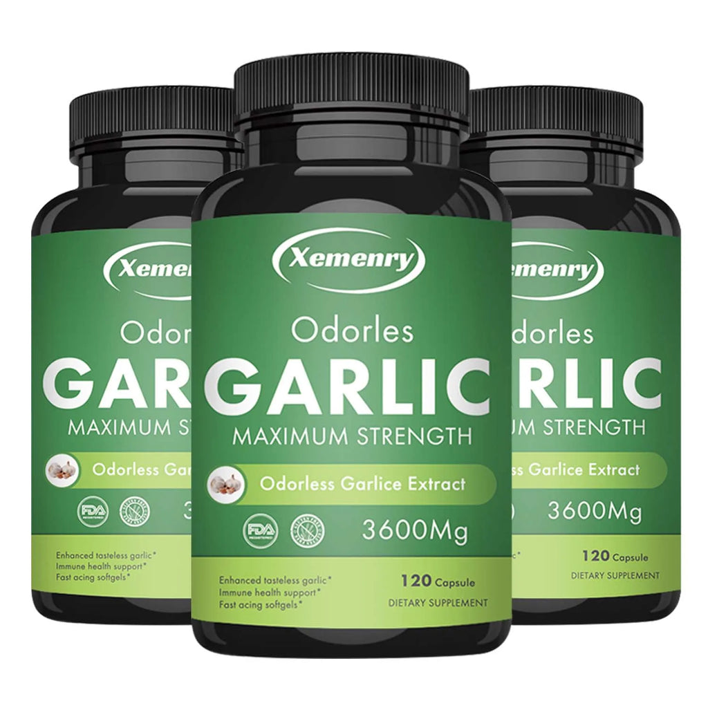 Organic Garlic Extract Capsule,for Immune and Cardiovascular, Cholesterol Health Support Nutrition Supplement - GilloServ