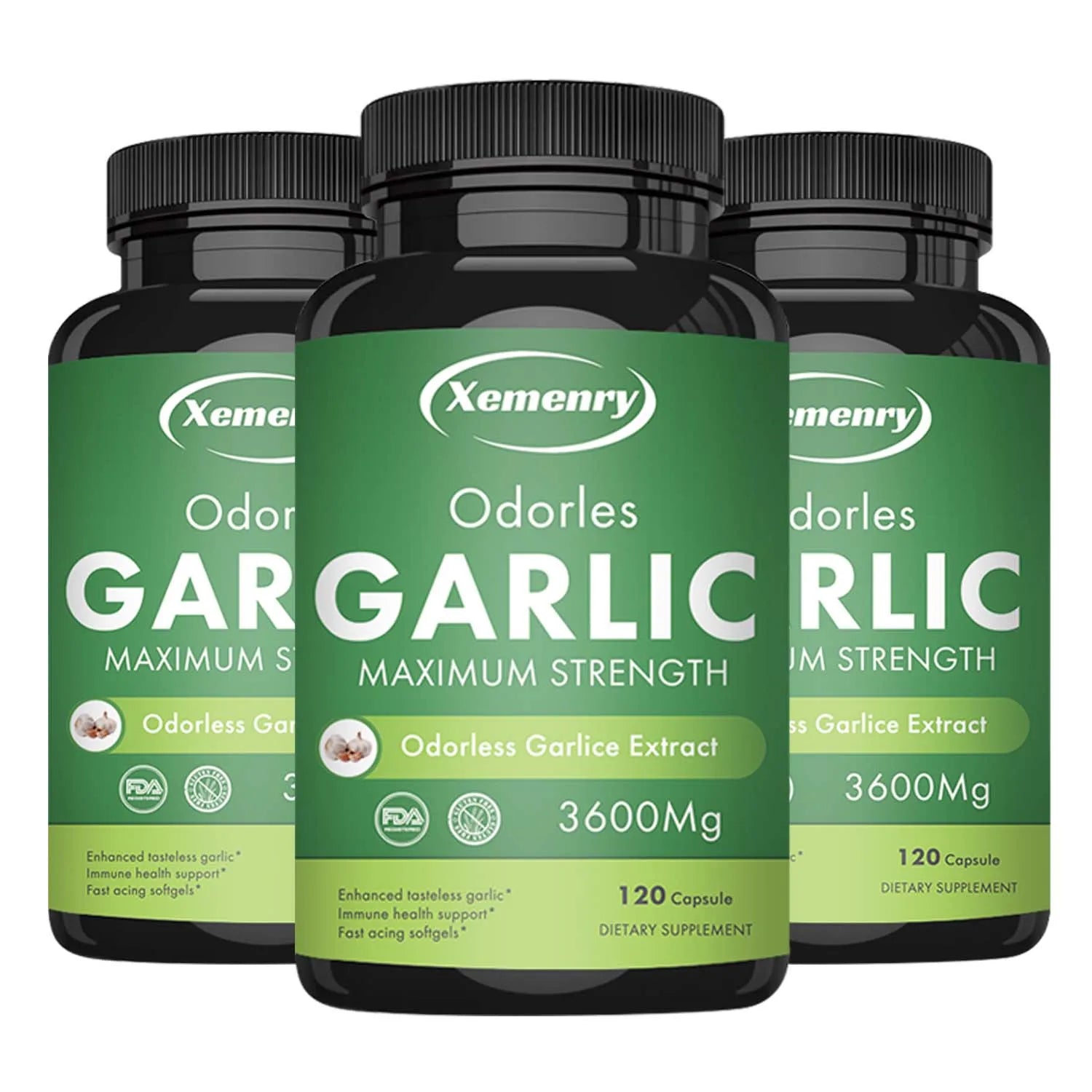 Organic Garlic Extract Capsule,for Immune and Cardiovascular, Cholesterol Health Support Nutrition Supplement - GilloServ