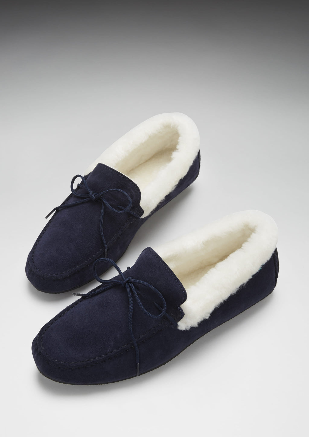 Slippers, sheepskin, navy blue - GilloServ