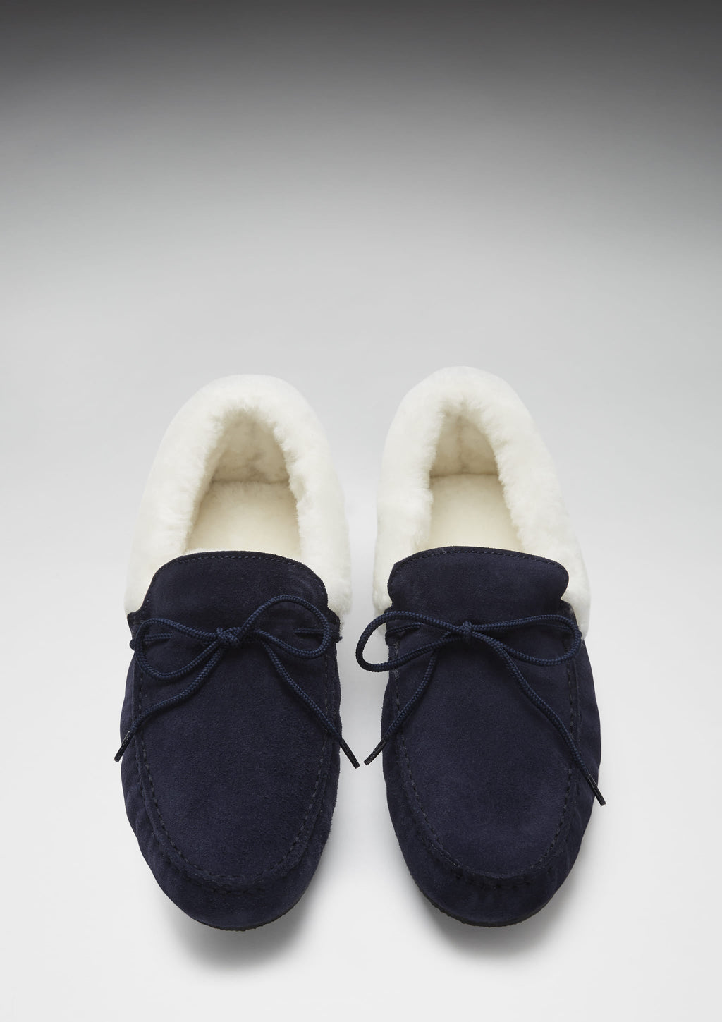 Slippers, sheepskin, navy blue - GilloServ