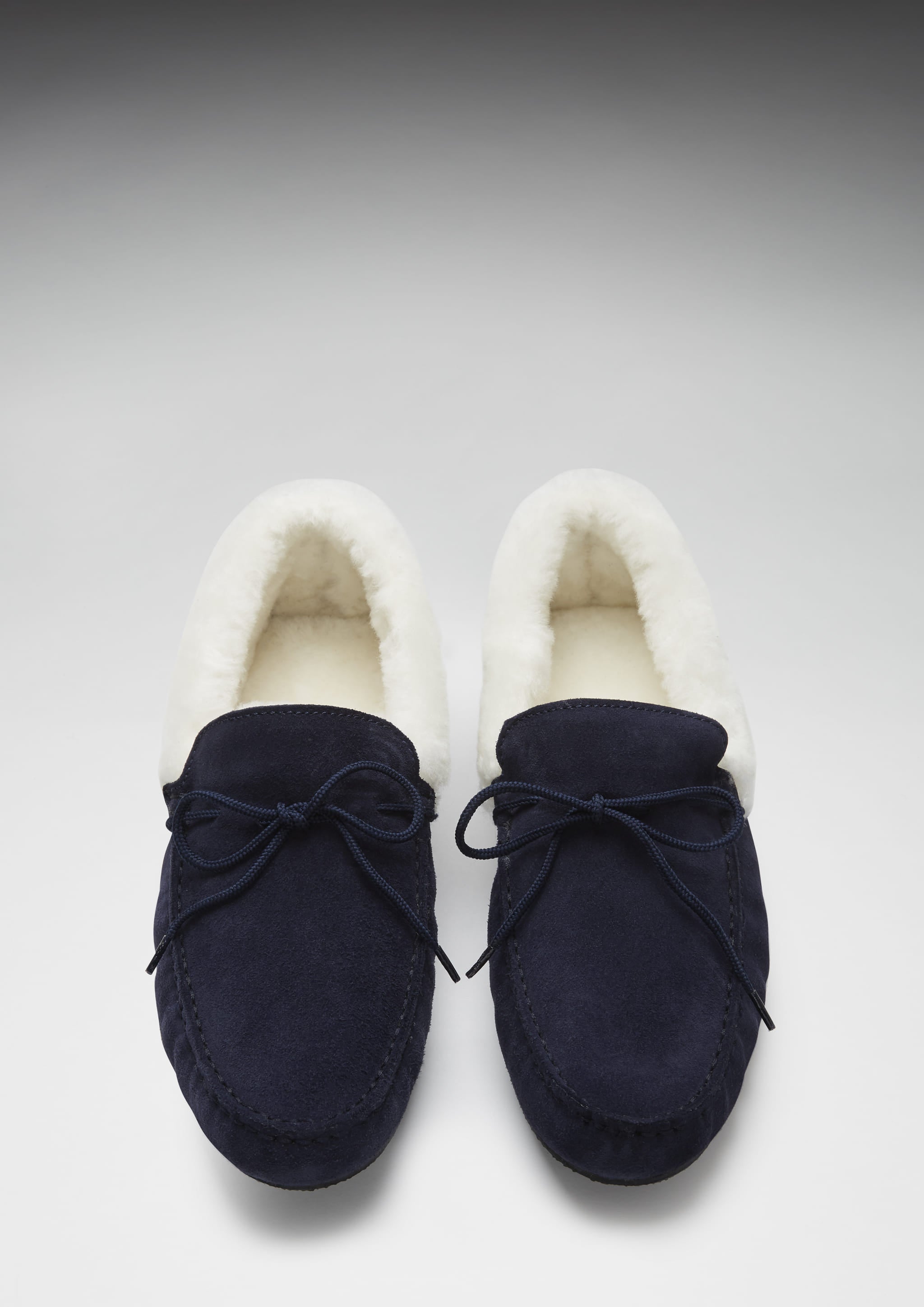 Slippers, sheepskin, navy blue - GilloServ