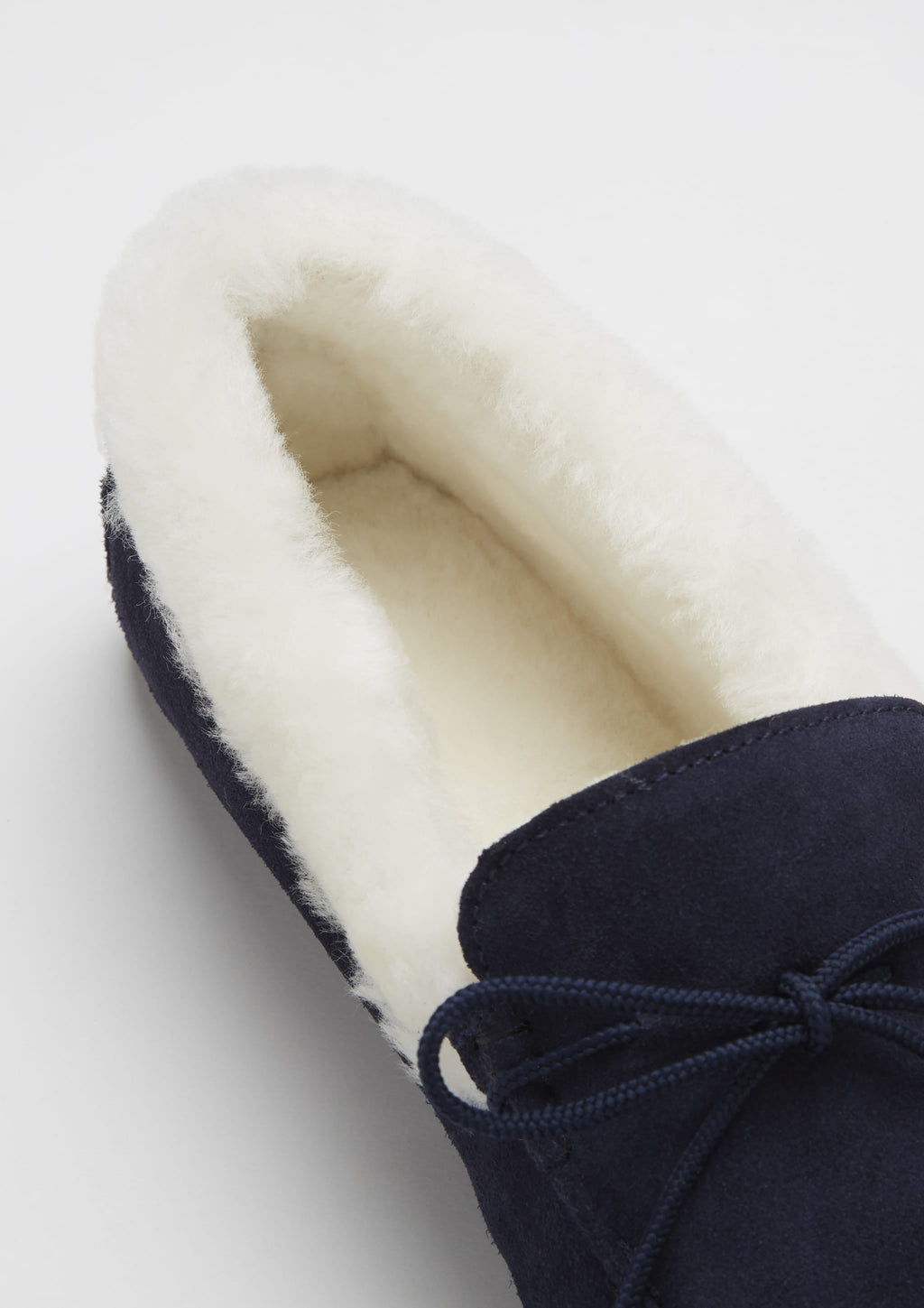 Slippers, sheepskin, navy blue - GilloServ
