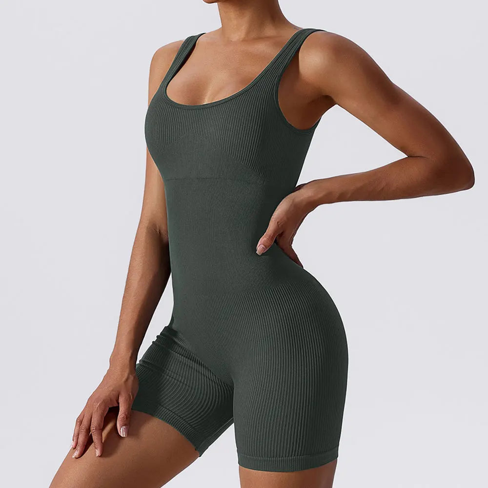 Self Comfort Jumpsuit Suits For Fitness Ribbed Gym Set for Workout - GilloServ