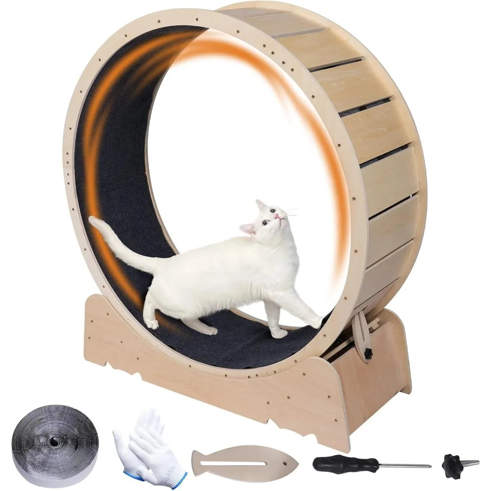 Large Cat Exercise Wheel 40 Inch Treadmill Exerciser for Indoor Cats - GilloServ