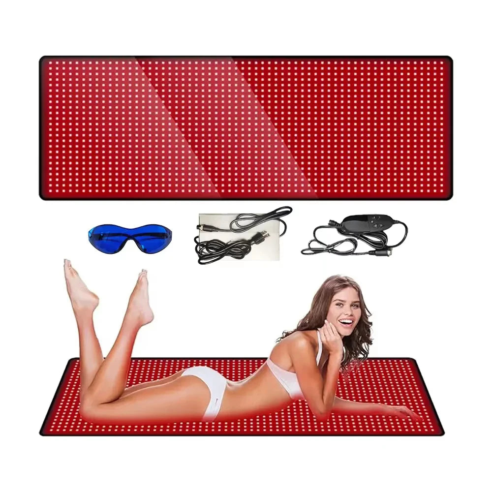 660nm 850nm LED red light therapy yoga mat home health relaxation - GilloServ