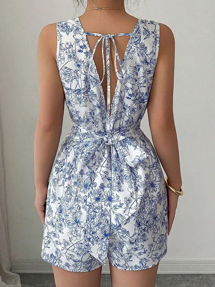 Women Jumpsuits Summer New Streetwear Fashion Lace-up Casual - GilloServ