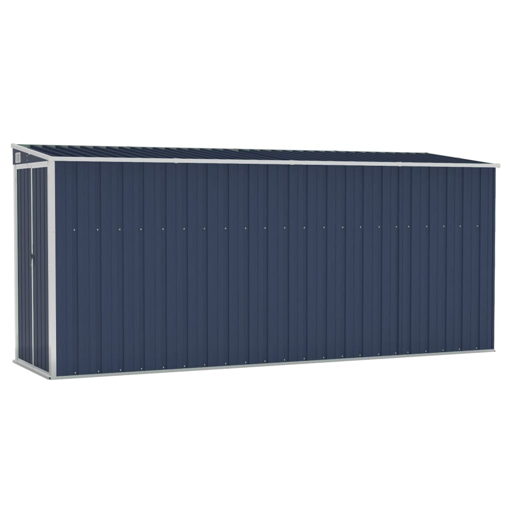 vidaXL Storage Shed Wall-mounted Garden Shed for Backyard Galvanized Steel-3