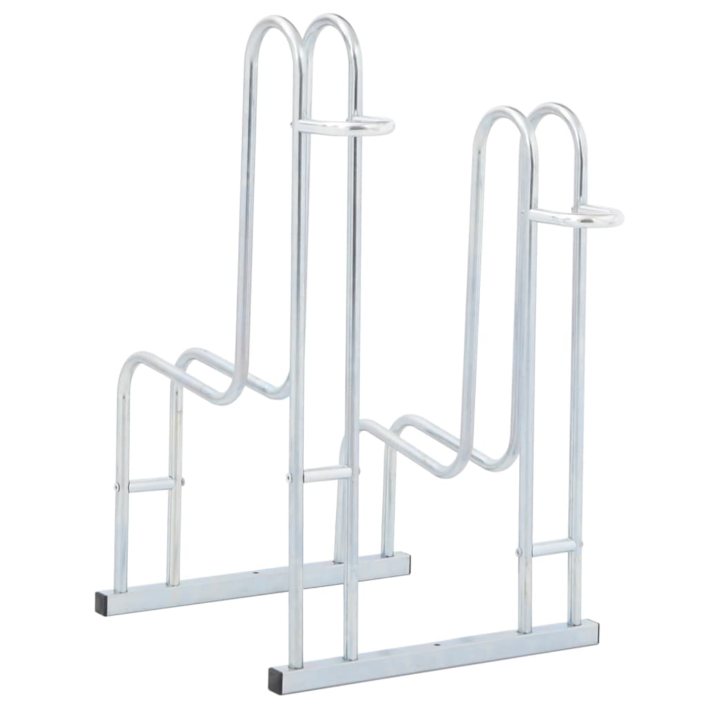 Bicycle Stand for 2 Bikes Floor Free standing Galvanized Steel