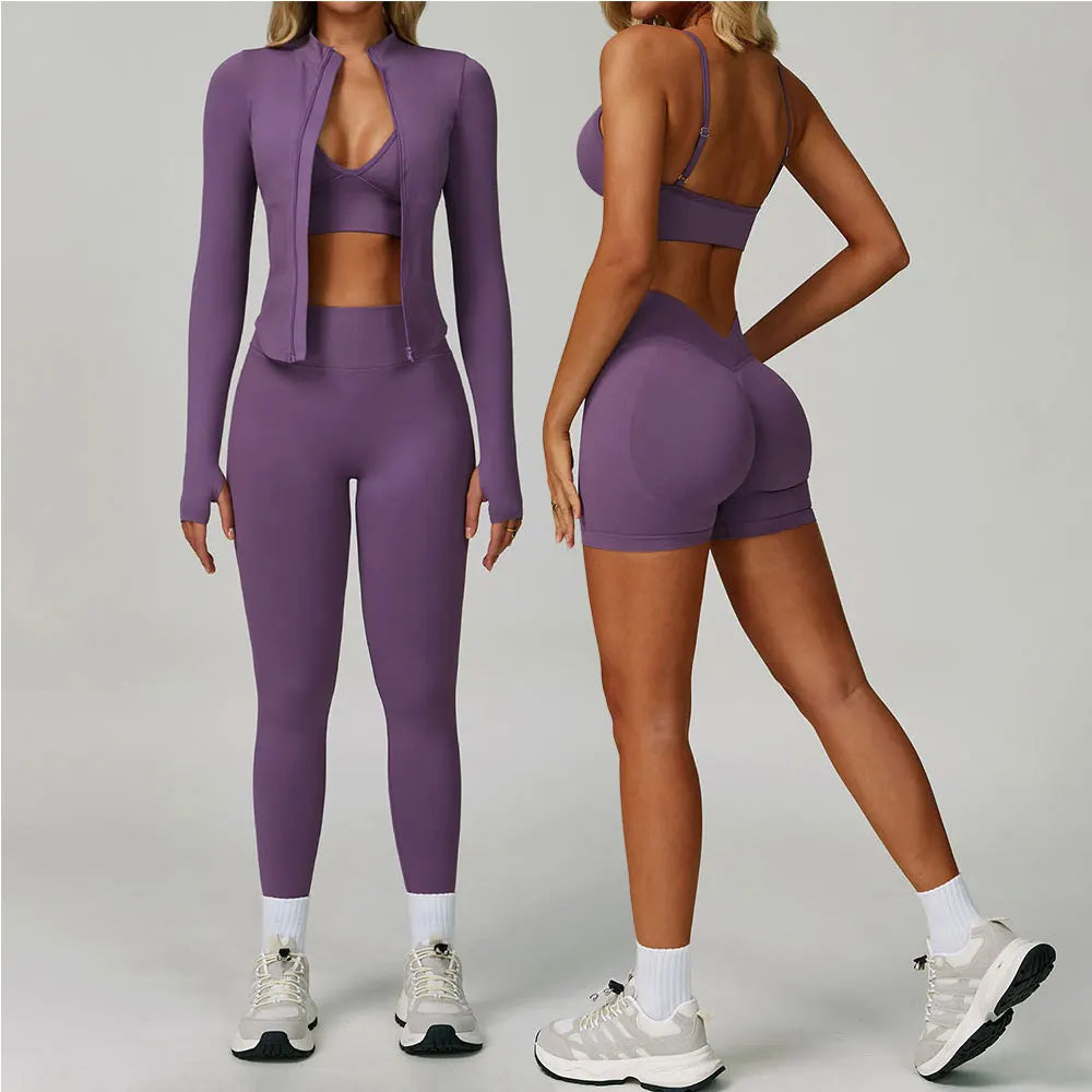 Yoga Gym Clothes Women Tracksuit// Workout //Outfits Fitness Set - GilloServ