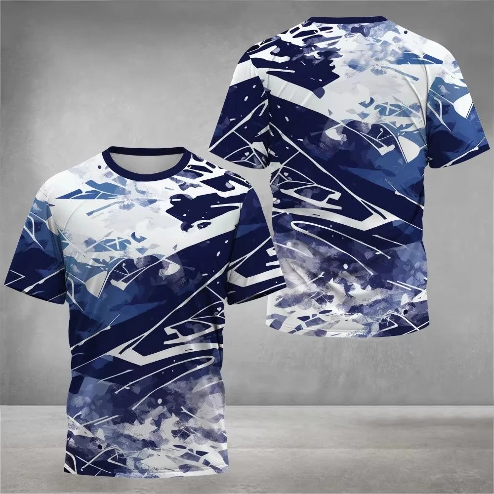 Mens T Shirt Print Summer Tennis Jersey Unisex Sports - GilloServ