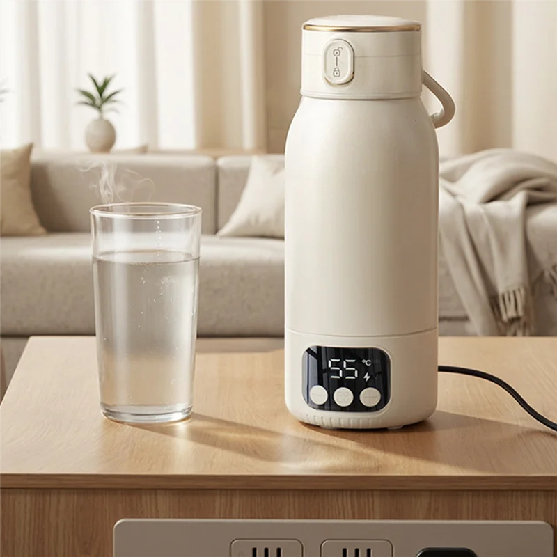 Wireless Boiling Water 35-100℃ Baby Milk Warmer Portable Bottle