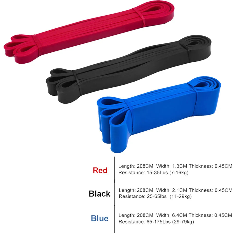 Unisex Fitness 208cm Rubber Resistance Yoga Band Pilates