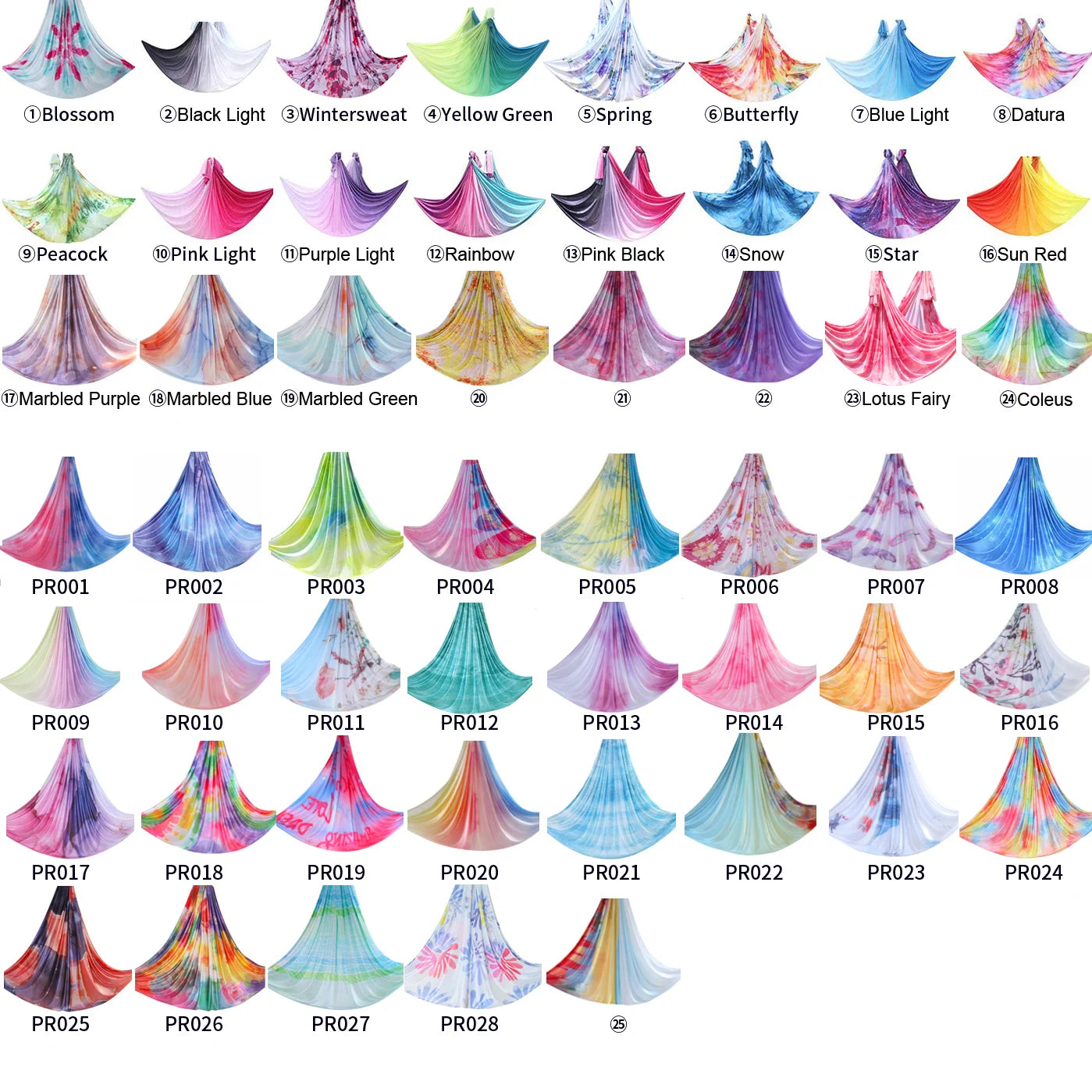 6 Meter Aerial Yoga Hammock Fabric: Colorful Premium Aerial Silks Fabric - GilloServ