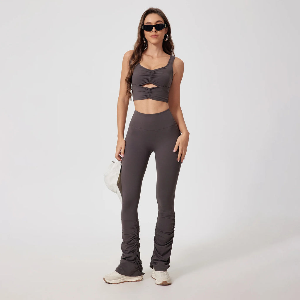 Seamless Yoga Sets// Sports Fitness High Waist Hip-lifting Shaping Trousers - GilloServ