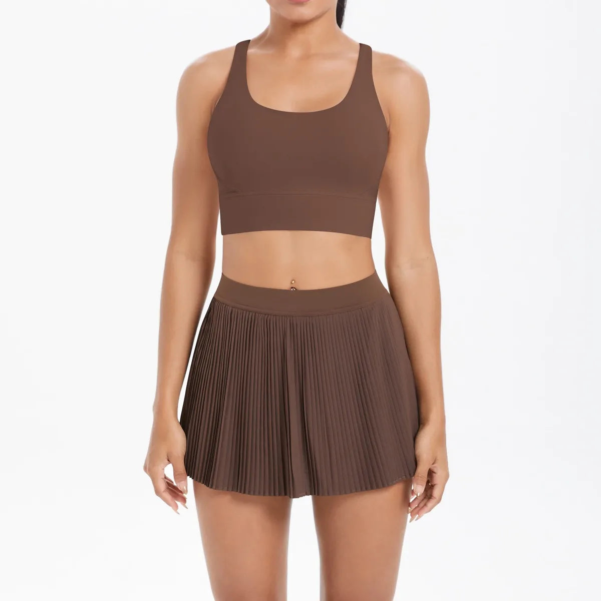 2 Pieces Tennis Skirts Yoga Sets Women Tracksuit - GilloServ