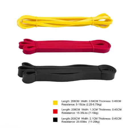 Unisex Fitness 208cm Rubber Resistance Yoga Band Pilates