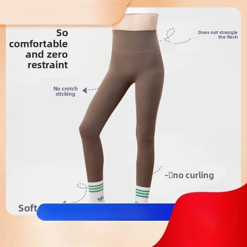 Women's Gym Fitness Tight Pants Non Wearing Underwear 7A Antibacterial Yoga Pants Hip Lifting Bottom Exercise Fitness Pants 2025 - GilloServ