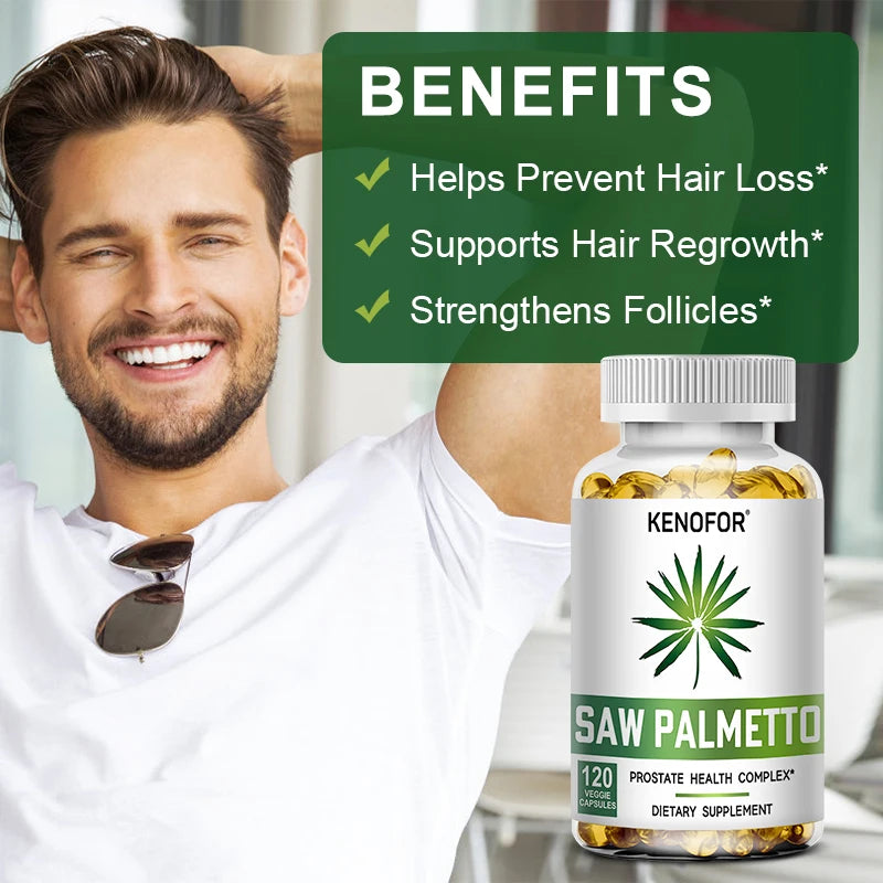 Saw Palmetto Nutrition Capsules //Premium Men's Prostate Health Supplement That Helps with Urination and Promotes Healthy Hair - GilloServ