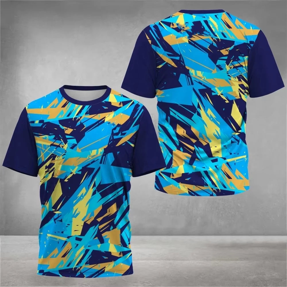 Mens T Shirt Print Summer Tennis Jersey Unisex Sports - GilloServ