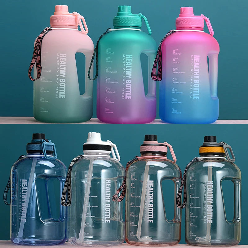 2.2Liters Large Capacity Cup//Fitness Gallon Straw Big Water Bottle