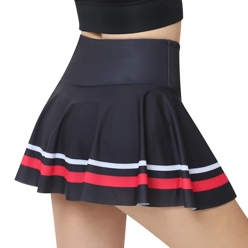 Floral Print Shorts Skirt Fashion High Waist Pleated Women sports - GilloServ