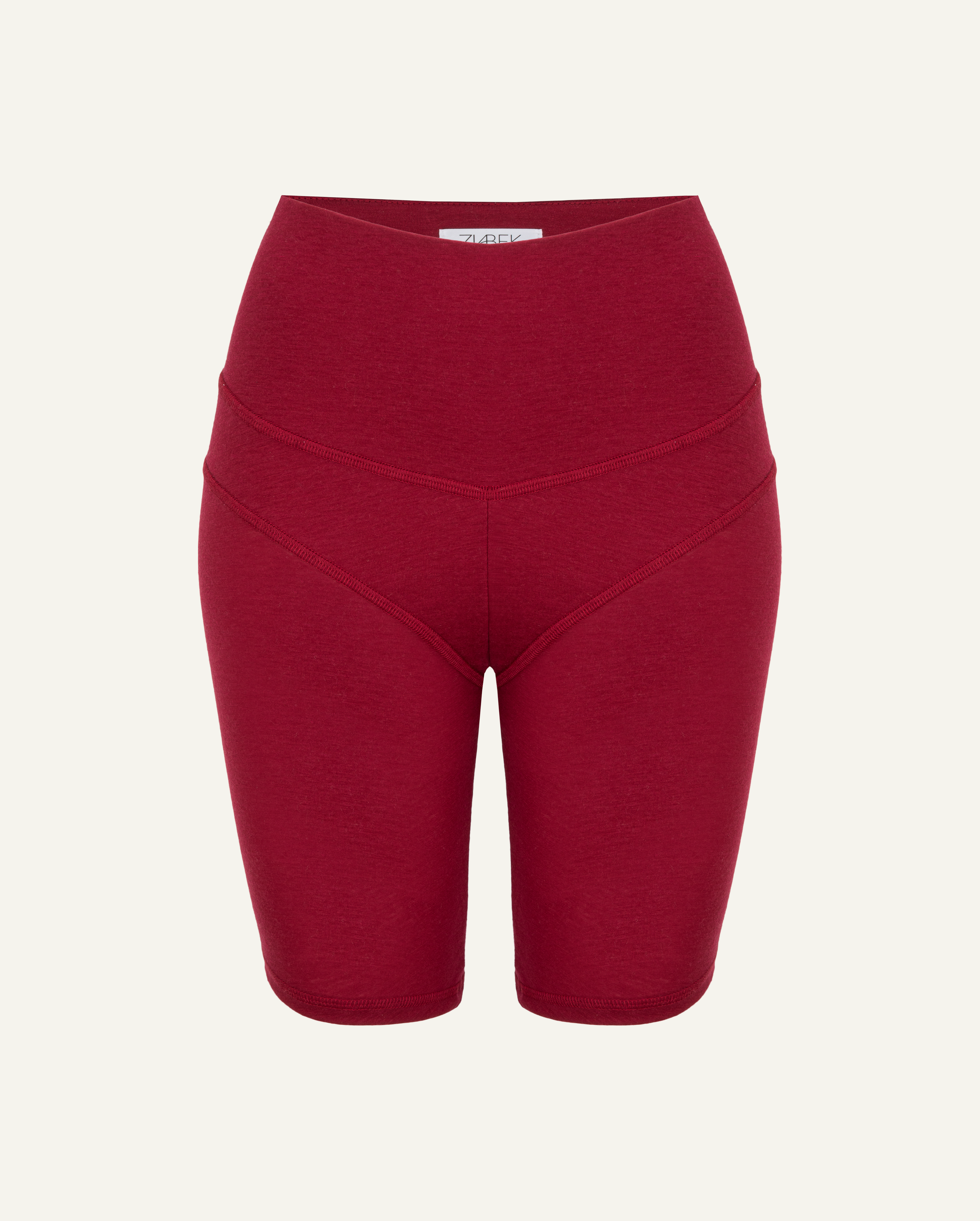 Women's Lyocell/Wool Sports Shorts - Burgundy