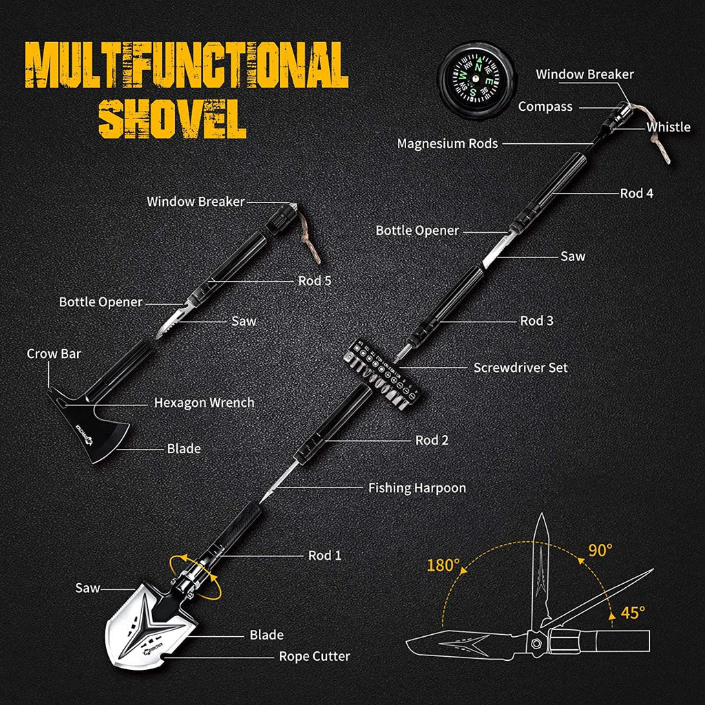 Tactical Multifunctional Camping Shovel Axe - GilloServ
