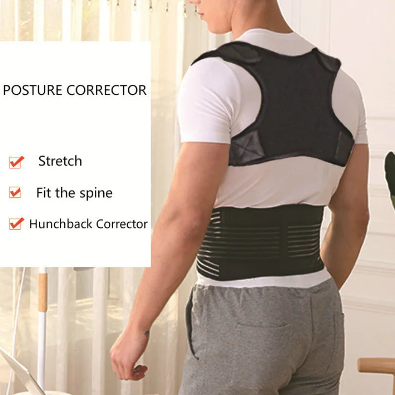 Invisible Back Posture Corrector Trainer Adjustable Shoulder, Brace Straight Holder, Support/Men Women - GilloServ