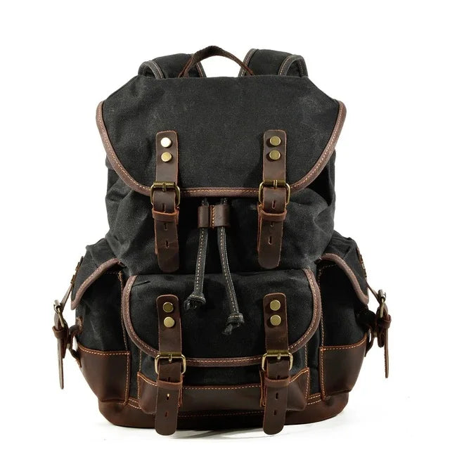 Vintage Canvas Backpacks for Men Laptop Daypacks Waterproof Rucksacks - GilloServ