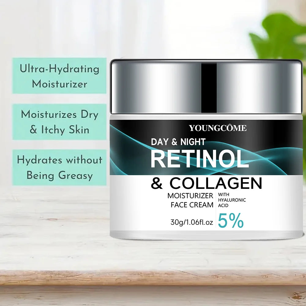 YOUNGCOME/ Retinol Collagen Moisturizing Cream/Promotes Skin Elasticity/and Luster Nourishing Brightening Improve Skin Texture - GilloServ