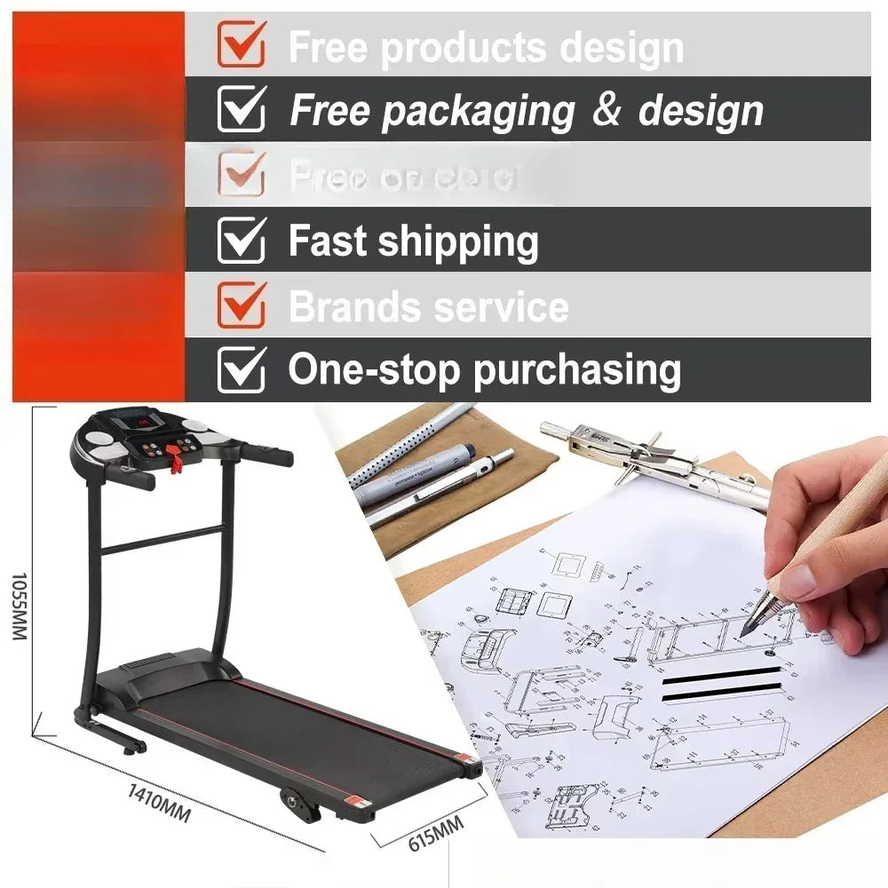 Electric Folding Manual Gym Treadmill Equipment Household Sports Mini Treadmill - GilloServ