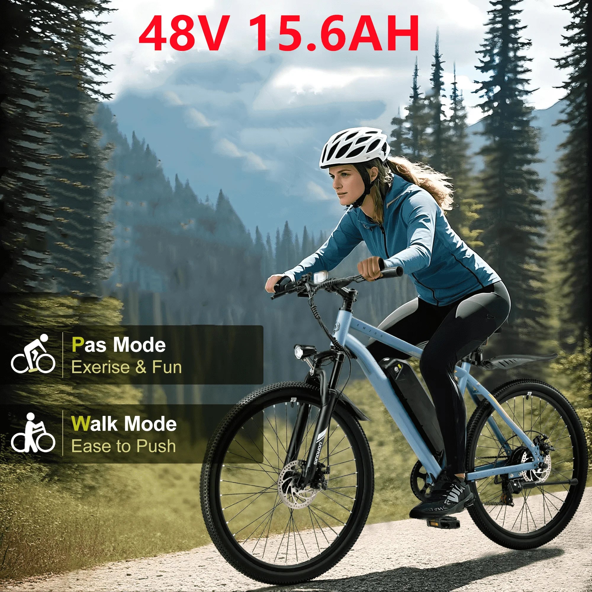 Electric Motorcycles Mountain Bike Bicycle 500W 15.6Ah/12.5Ah/10Ah Battery - GilloServ
