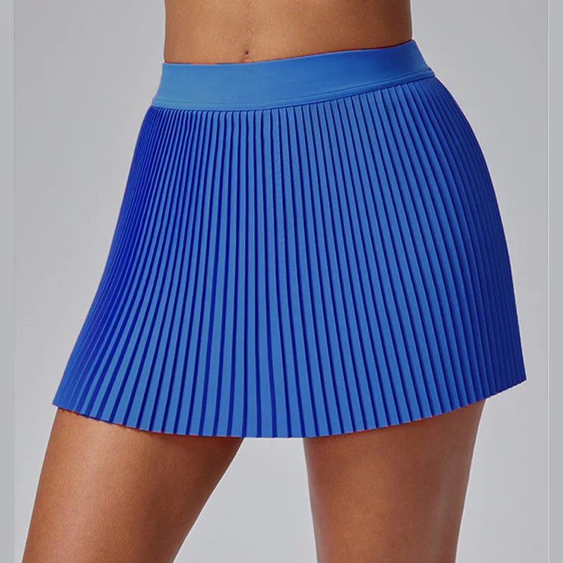 New Tennis Skirt Outdoor Sports Skort Pleated Athletic Mini Skirt - GilloServ