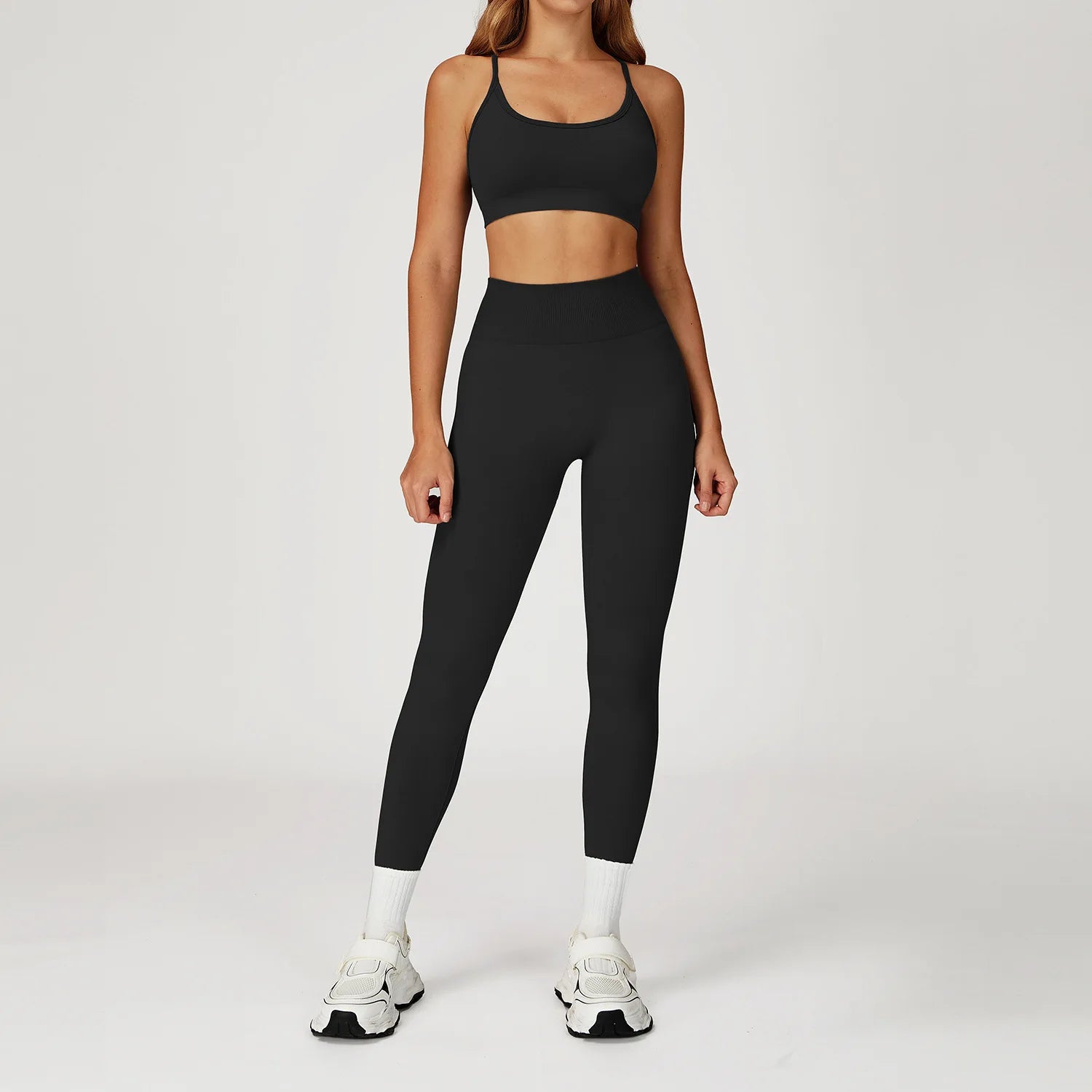 Seamless 2 Piece Yoga Set Women Gym Tracksuit/Workout/Running - GilloServ