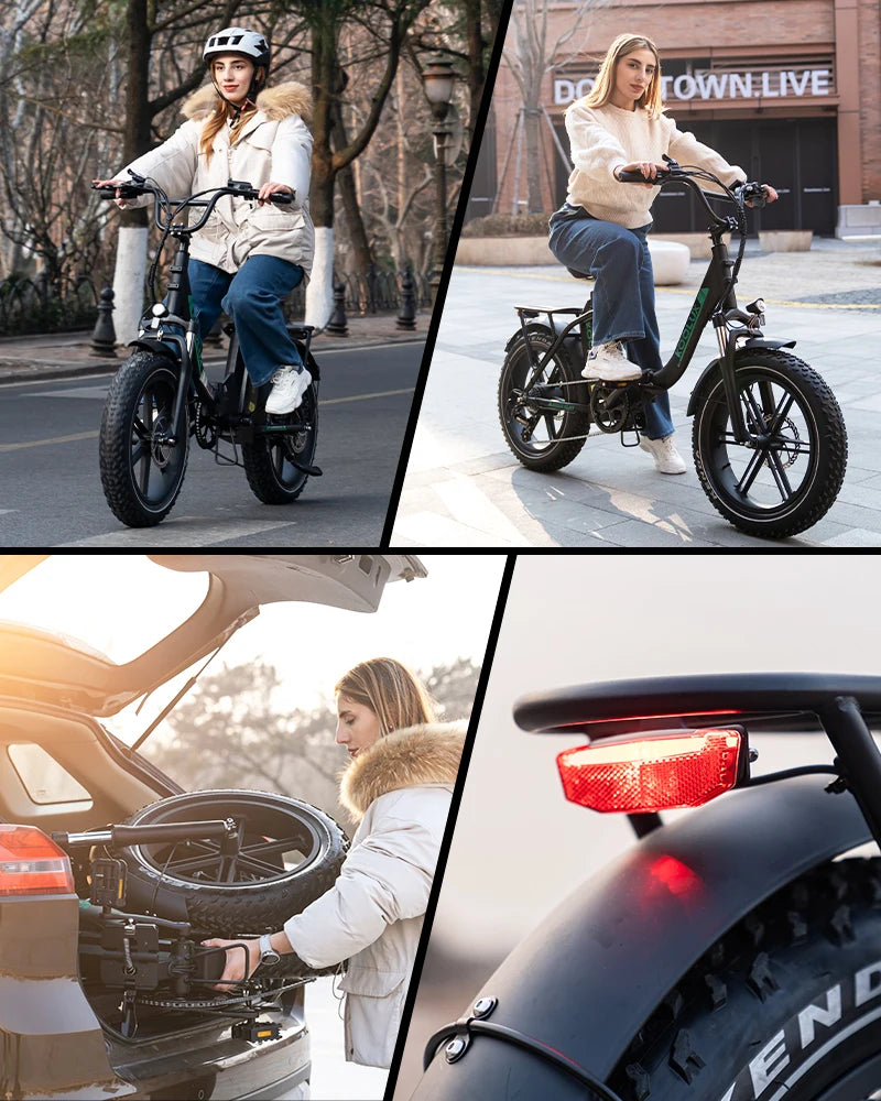 250W 48V 15.6Ah 20*4'' Tire Electric Bike 7 Speeds Folding E-bike - GilloServ