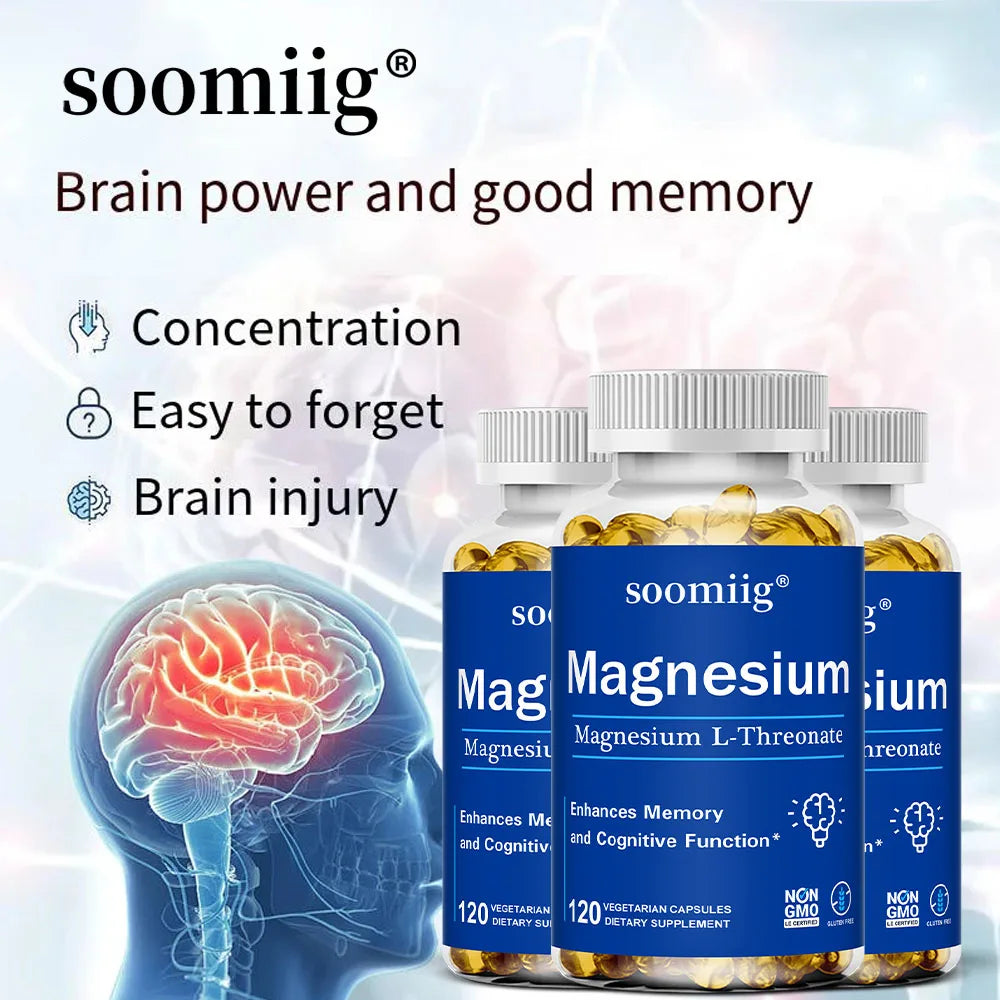 Magnesium L-Threonate Capsules – Promotes Brain Health, Memory,Enhances Memory and Cognitive Function - GilloServ