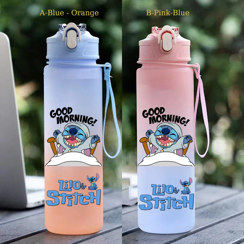 750ML Stitch Straw Water Bottle Eco-Friendly Plastic Water Cup - GilloServ