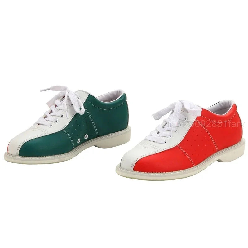 Leather Bowling Shoes For Men Fitness Sports Shoes Bowling Supplies Women Breathable Bowling Sneaker Entertainment Shoes Eu34-47 - GilloServ