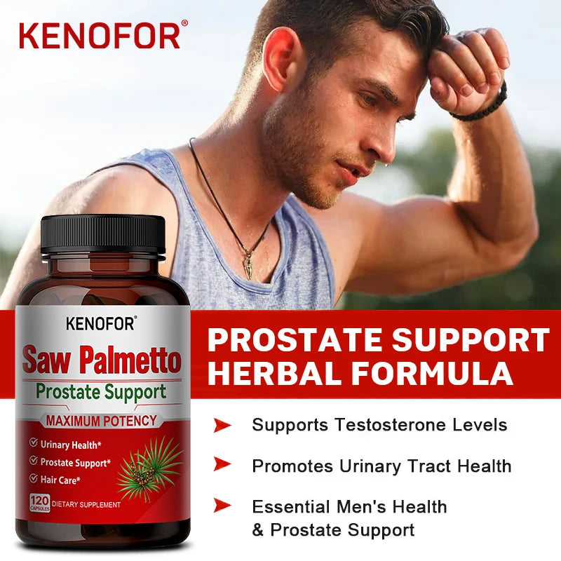 KENOFOR Saw Palmetto Extract Supplement - Supports Good Sleep, Prostate and Urinary Tract Health, Promotes Hair Growth - GilloServ