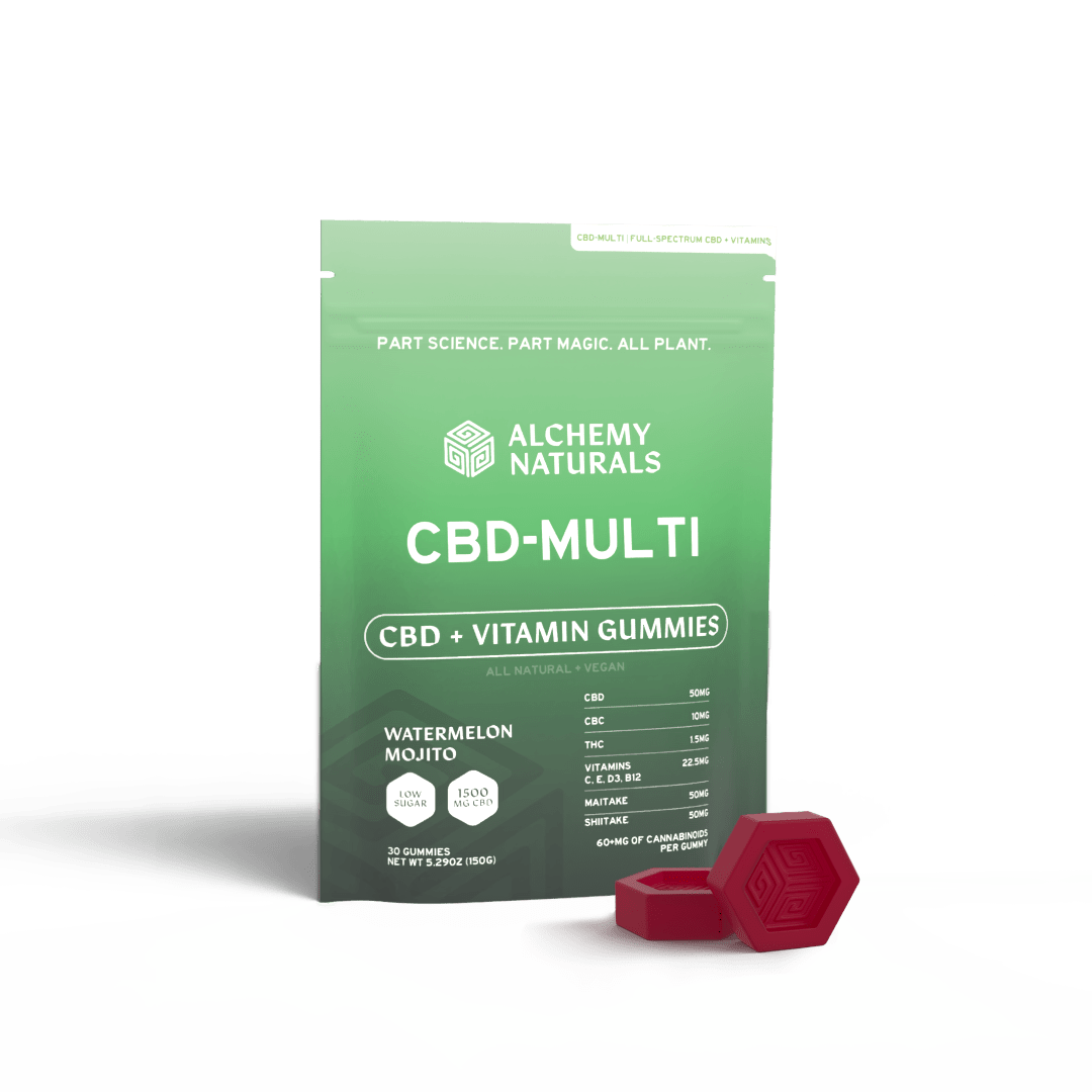 CBD CBC Full Spectrum Adaptogenic Mushrooms Multi Vitamin Gummies 20 Pack